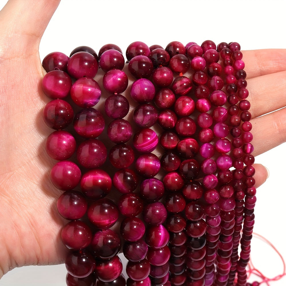 Natural Rose Red Tiger's Eye Beads for Jewelry Making 4-12mm