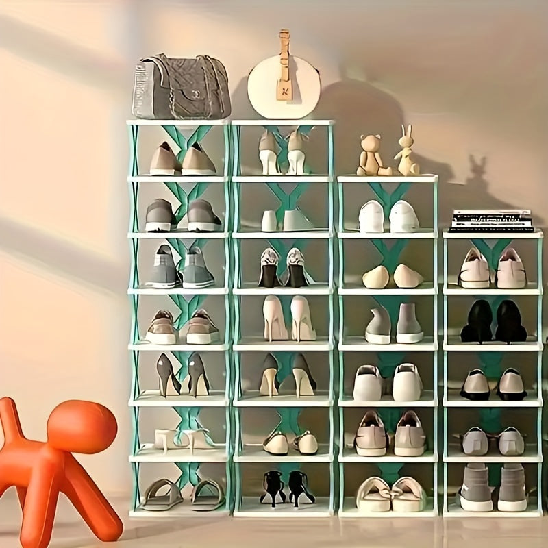 Joy va yotoqxonani tartibga solish uchun 9-qavatli plastik yig‘iladigan poyabzal javoni