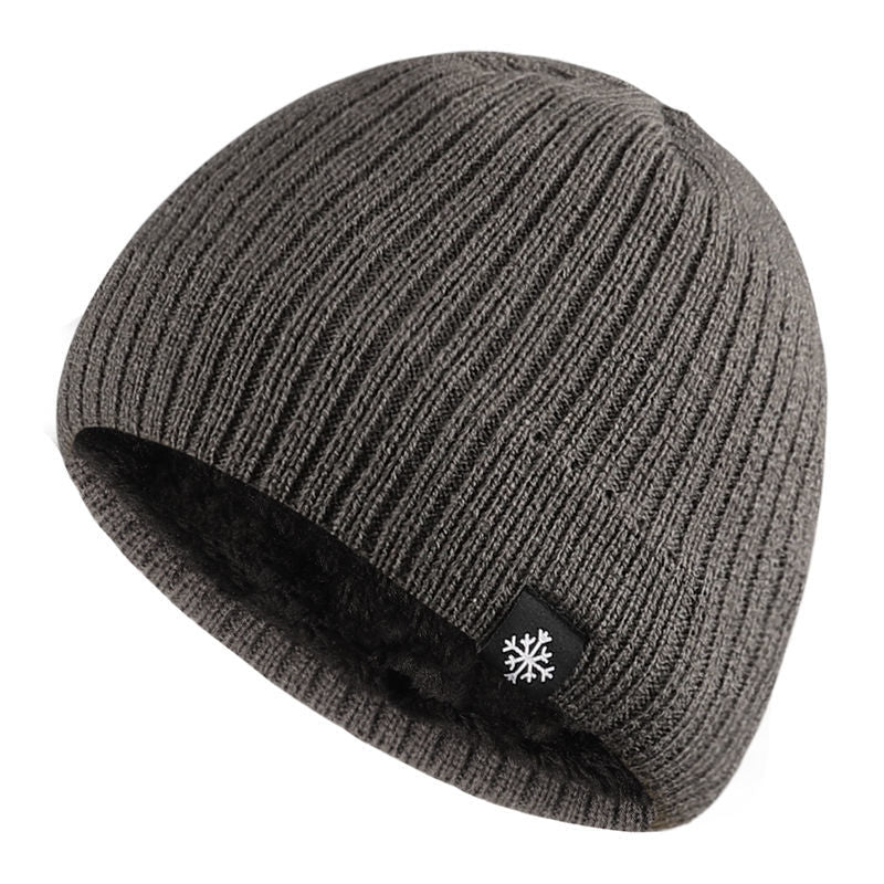Thick Knitted Thermal Fleece Hat for Autumn Winter Warm Beanie