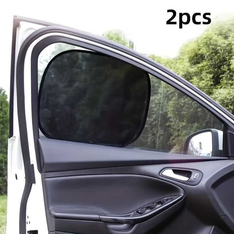 Car Sun Shade UV Protection Suction Cup Heat Insulation Inner Curtain Block 2pcs
