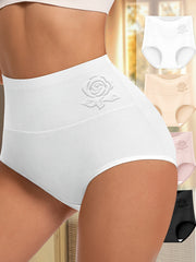 Set of 4 Floral Women's Cotton Briefs Comfortable Stretchy Underwear
