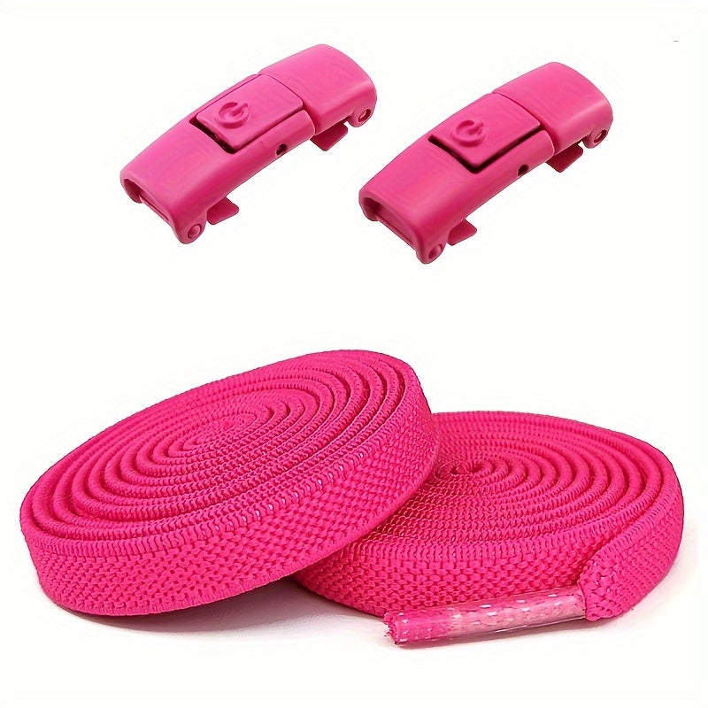 No-Tie Elastic Shoelaces for Men and Women Durable Polyester Spandex 1 Pair