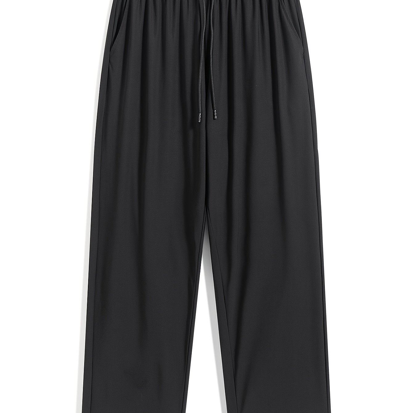 Мужские узкие длинные брюки большого размера для повседневной летней носки, однотонные, с эластичной тканью