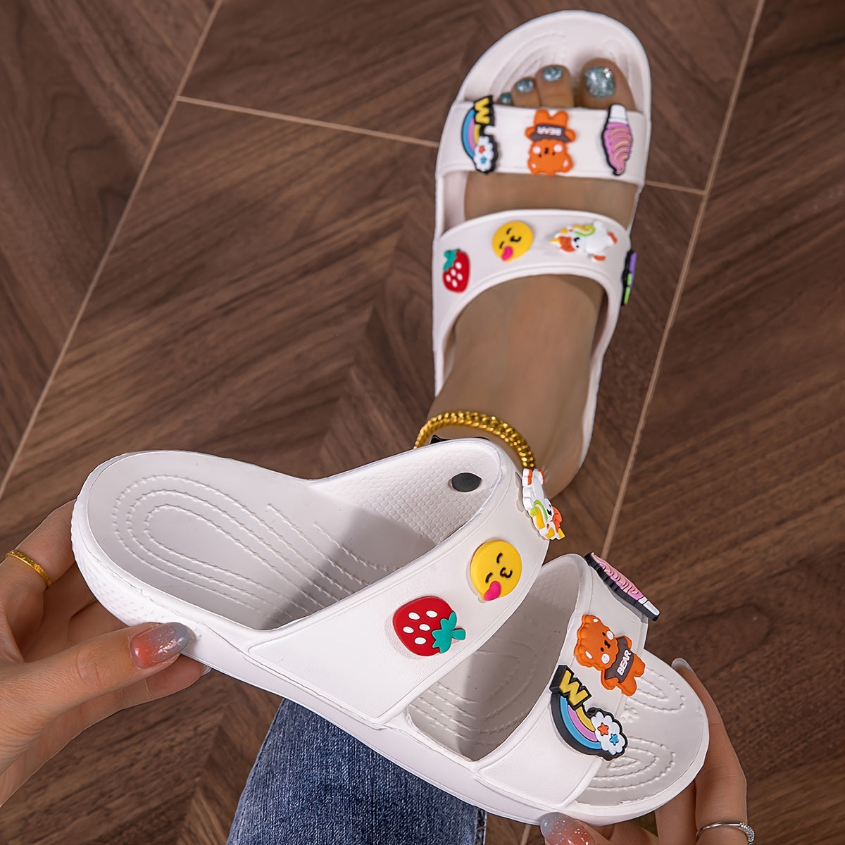 Women's Summer Slides Soft Sole Wear-Resistant Indoor Outdoor Beach Shoes