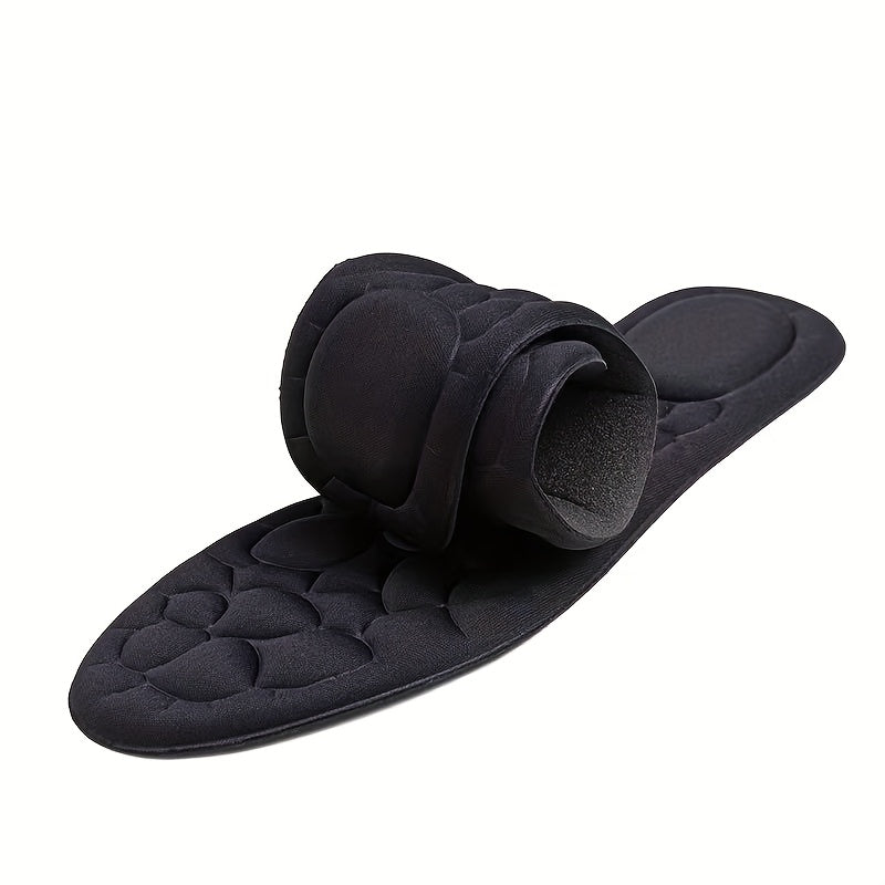 2 Pairs Unisex Memory Foam Insoles Breathable Sweat-Absorbent All-Season Black