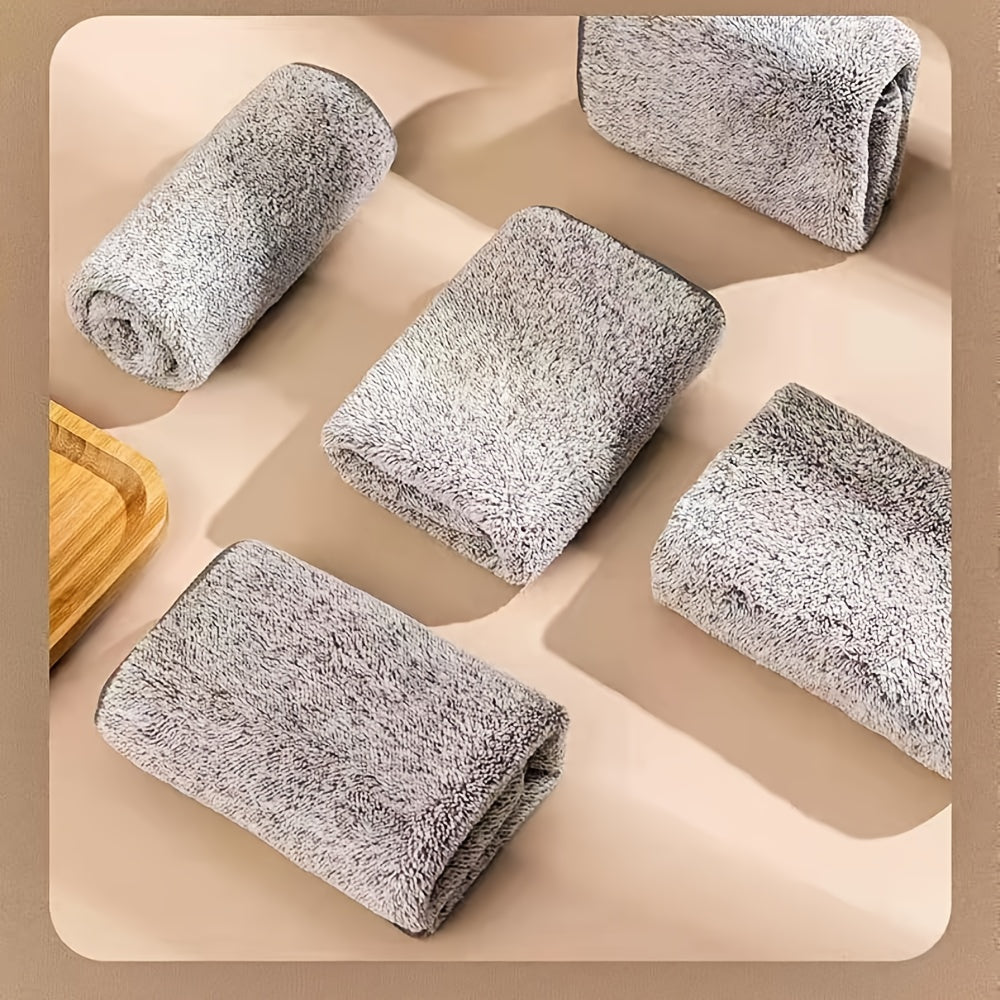 Bamboo Charcoal Fiber Cleaning Cloths Set 30x30cm Soft Durable Multi-Purpose
