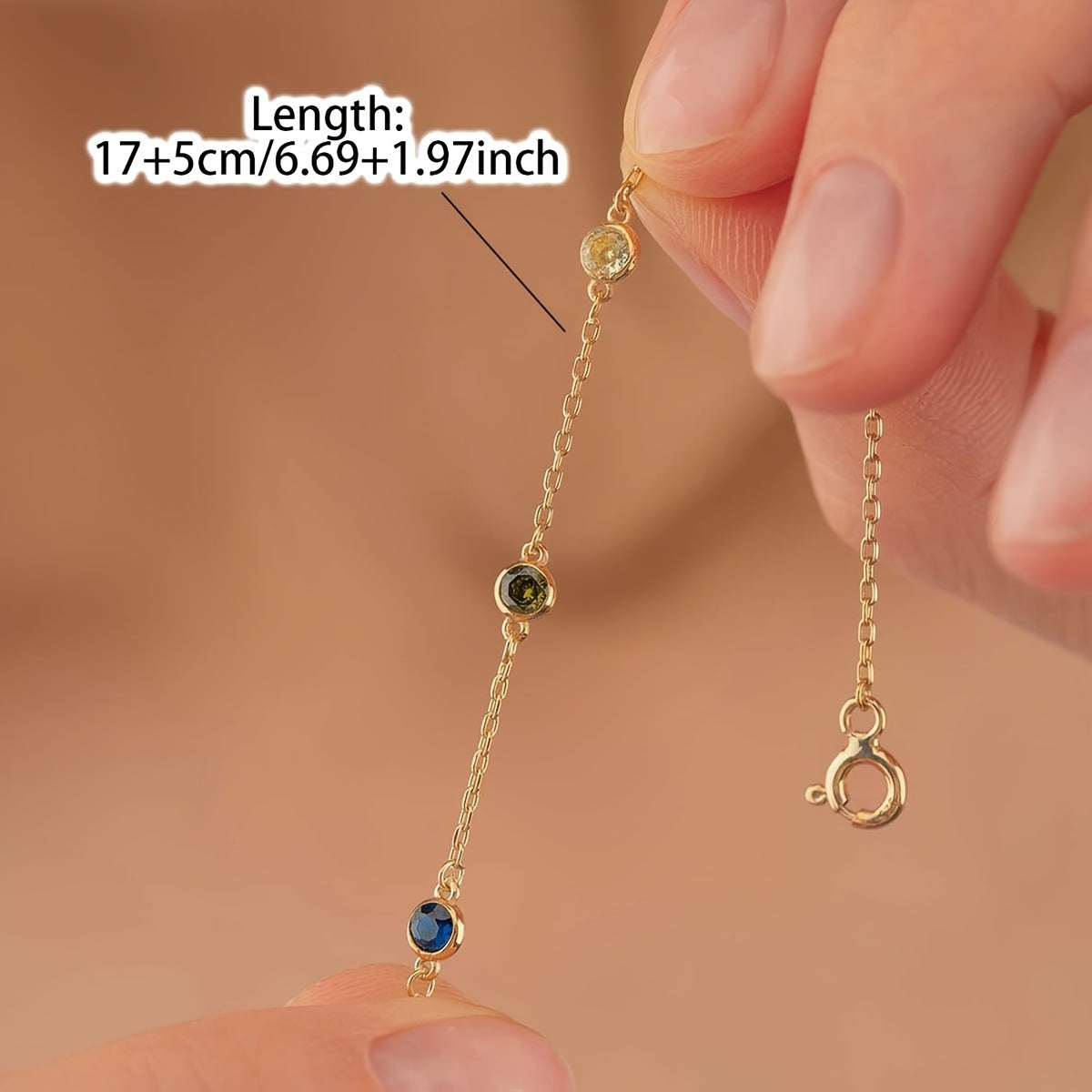 Chic Birthstone Bracelet with 2-4 Birthstones Stainless Steel Jewelry for Women