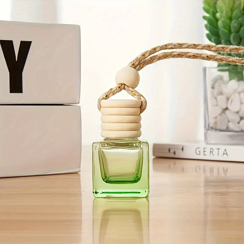 Пустая квадратная стеклянная бутылка 8 мл для парфюмерного диффузора, ароматерапия, автомобильный кулон