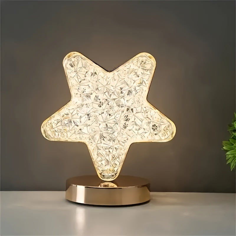 Starry Moon Night Light USB Powered Decorative Bedside Lamp