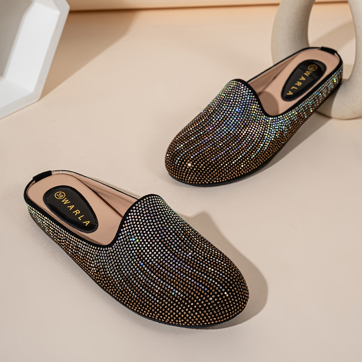 Women's Flat Shoes Diamond Tassel Leather Elegant Comfortable Sole