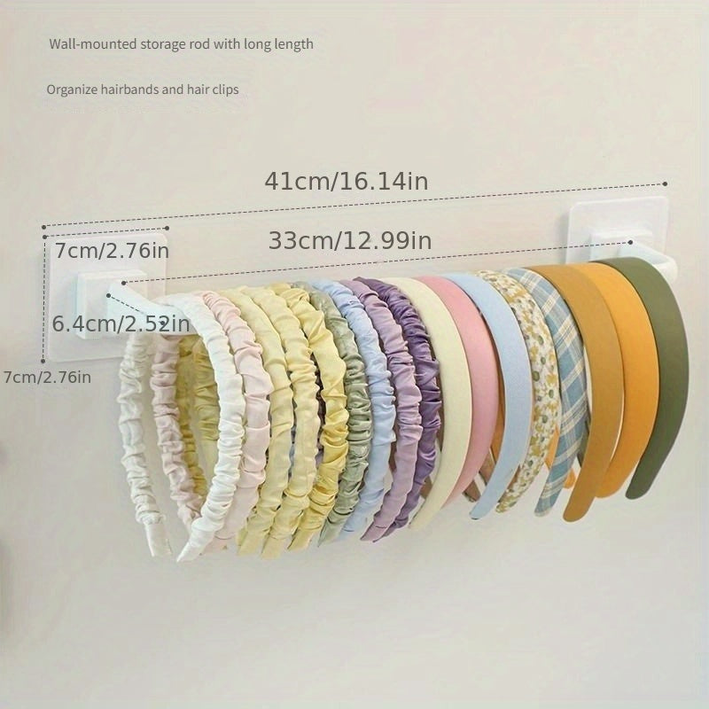 Ganchos de pared de plástico para abrigos, accesorios para el cabello y diademas, fáciles de instalar, ahorra espacio