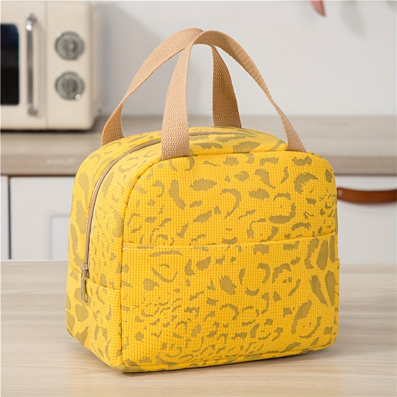Insulated Bag Large Capacity Ink Pattern for Work School Travel Picnic