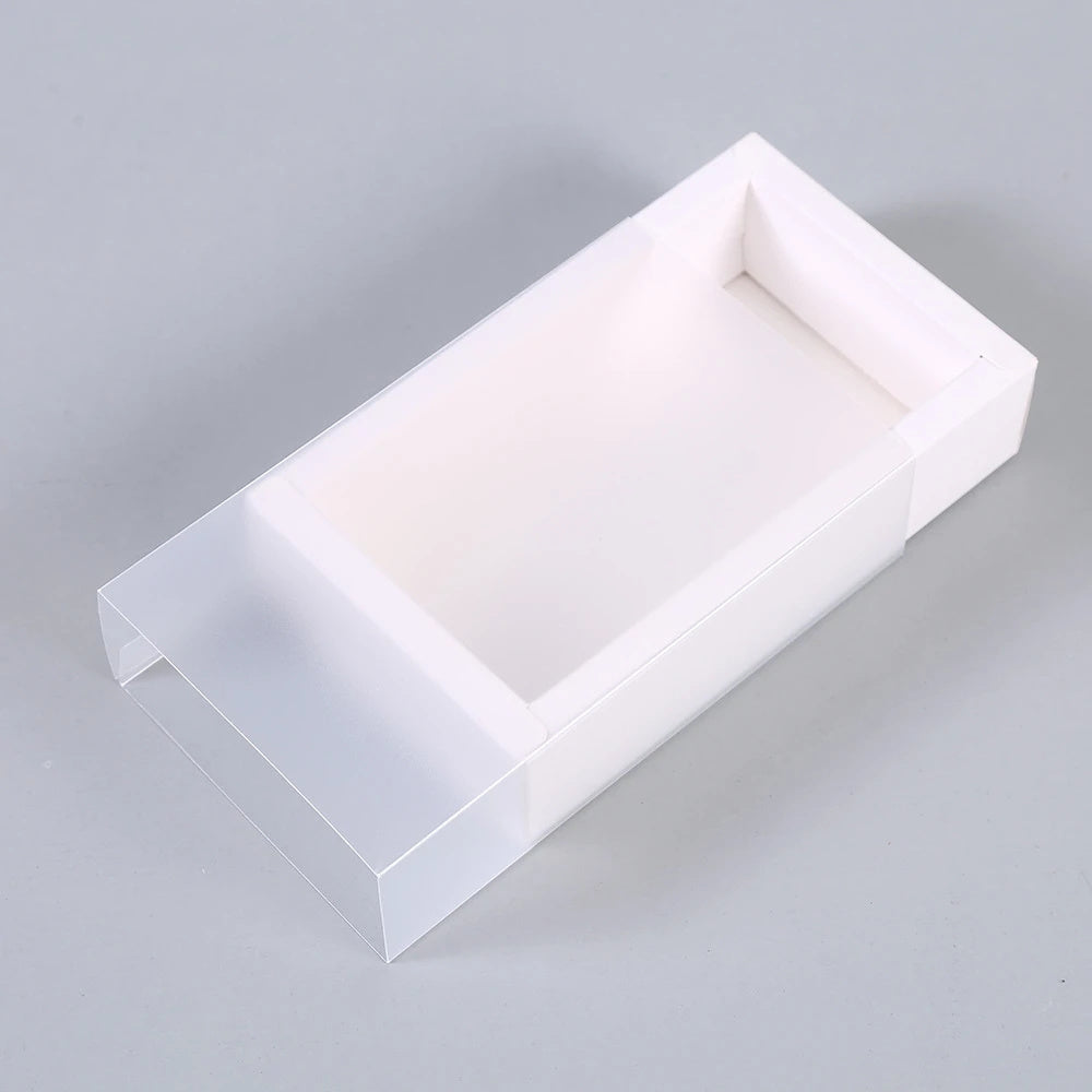 Pack of 10 Frosted PVC Gift Boxes for Weddings Cookies and Candy