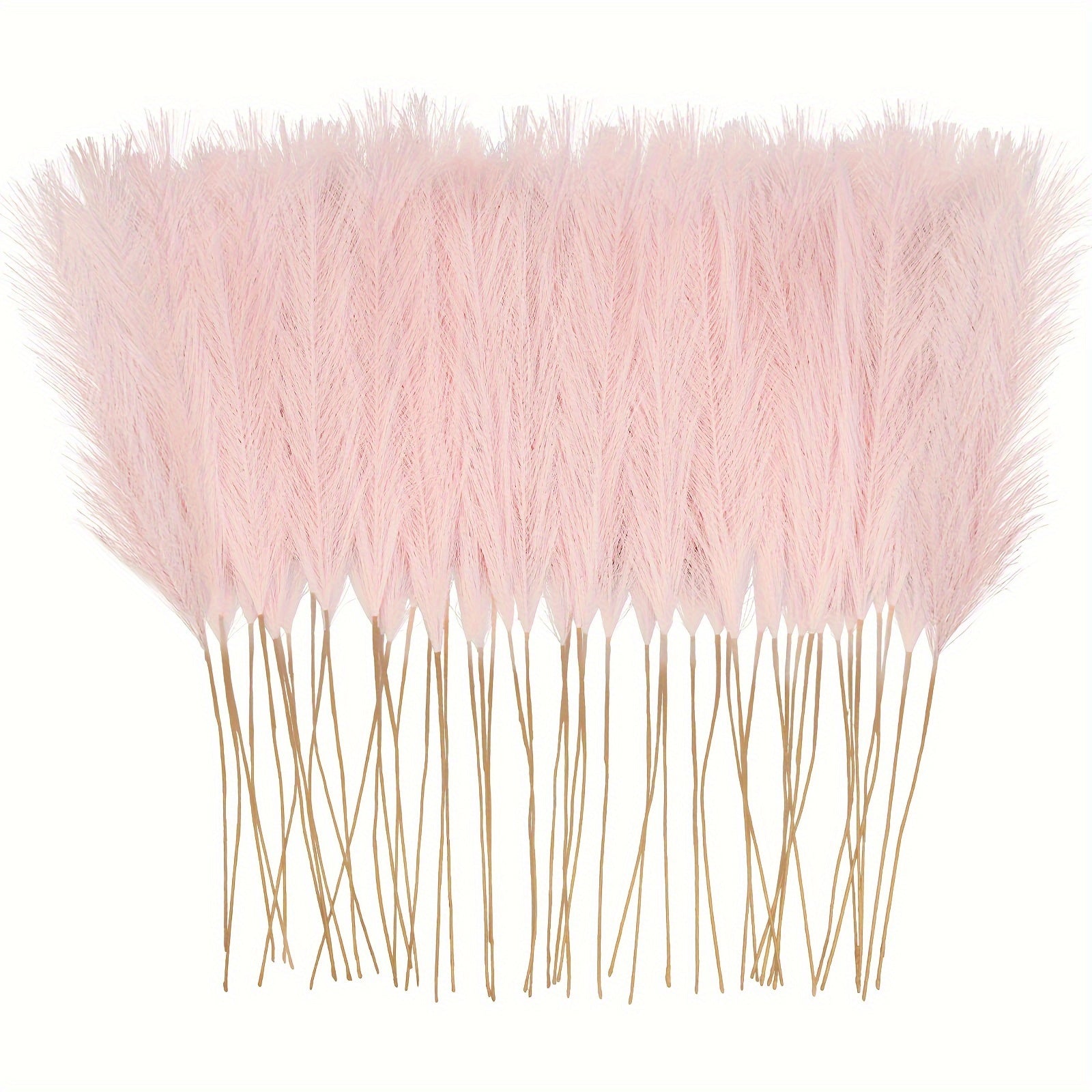 10 Pieces Pink Faux Pampas Grass Branches for Home and Wedding Decor