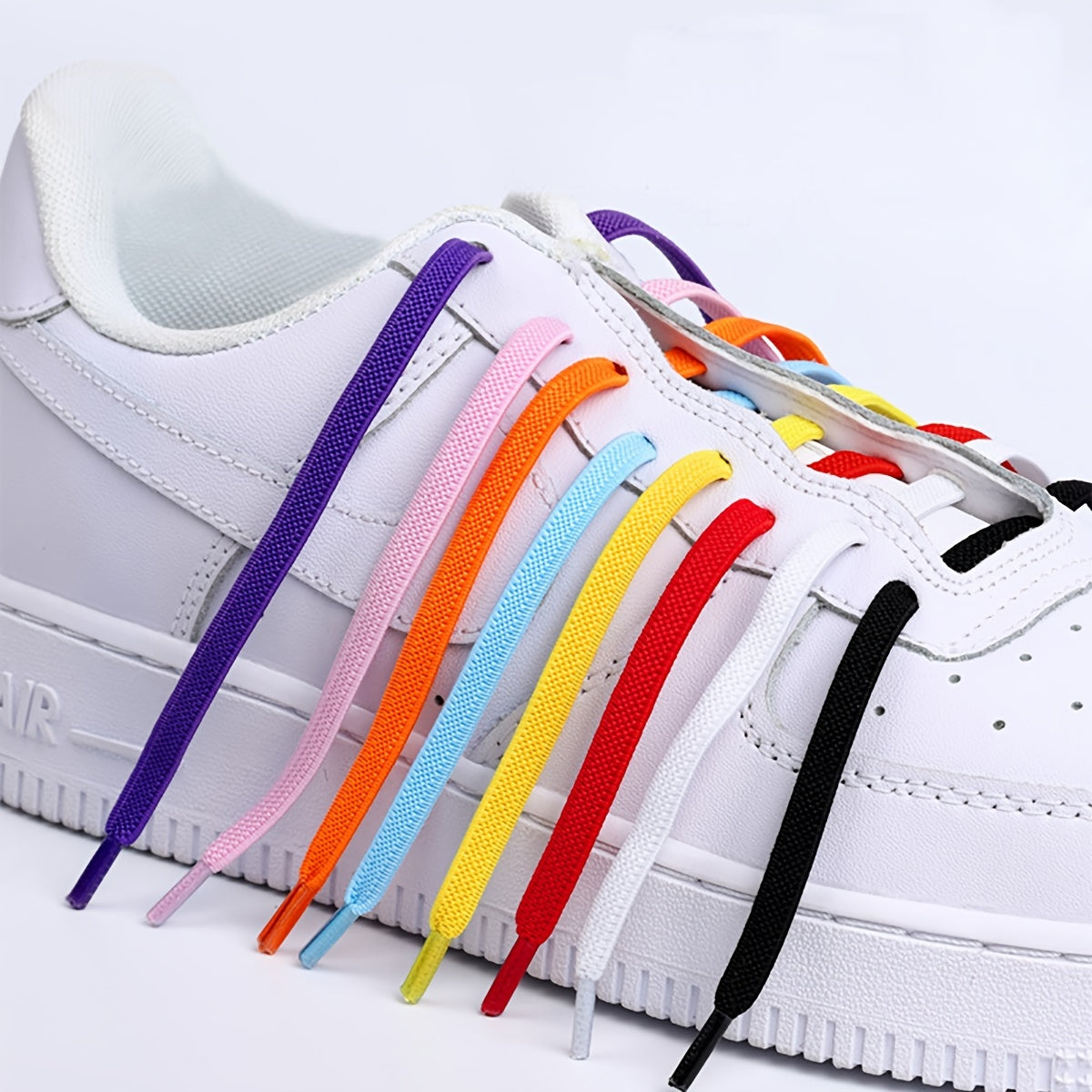 Unisex Elastic No-Tie Shoelaces With Buckles Replacement Lazy Laces