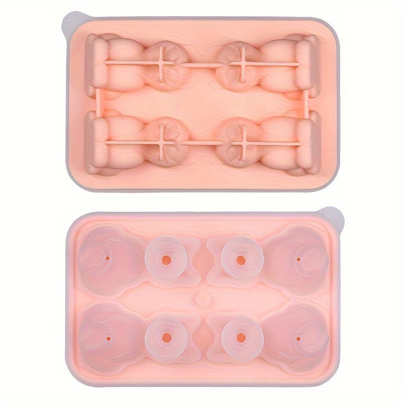 Silicone Cat-Shaped Ice Cube Tray Flexible Mold for Cocktails and Party
