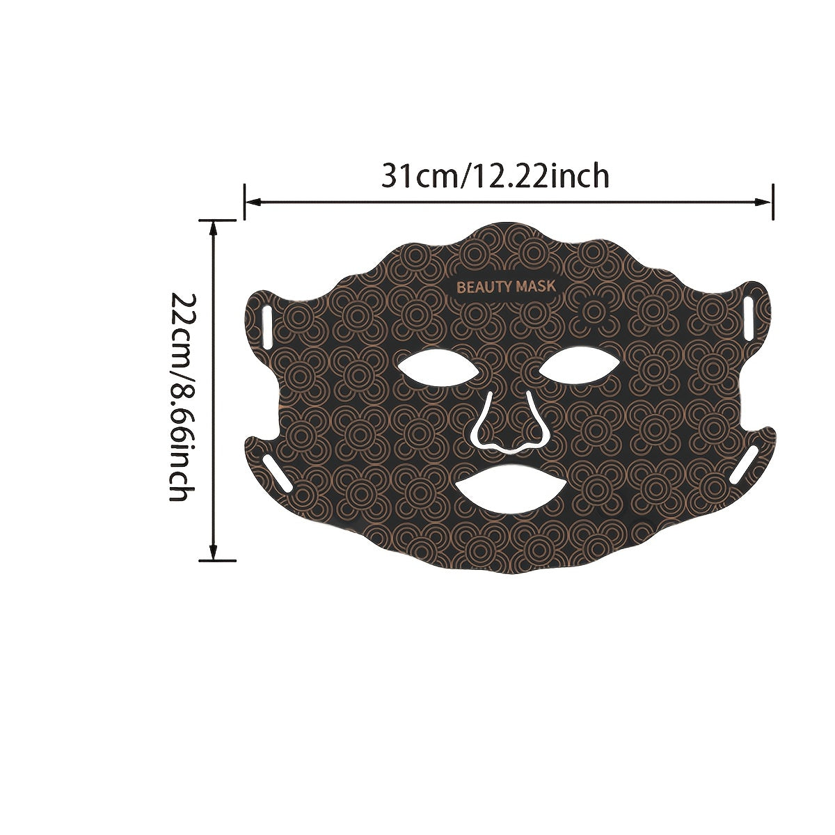 Handheld Facial Beauty Device with 7 Color Light Therapy and Strap Design