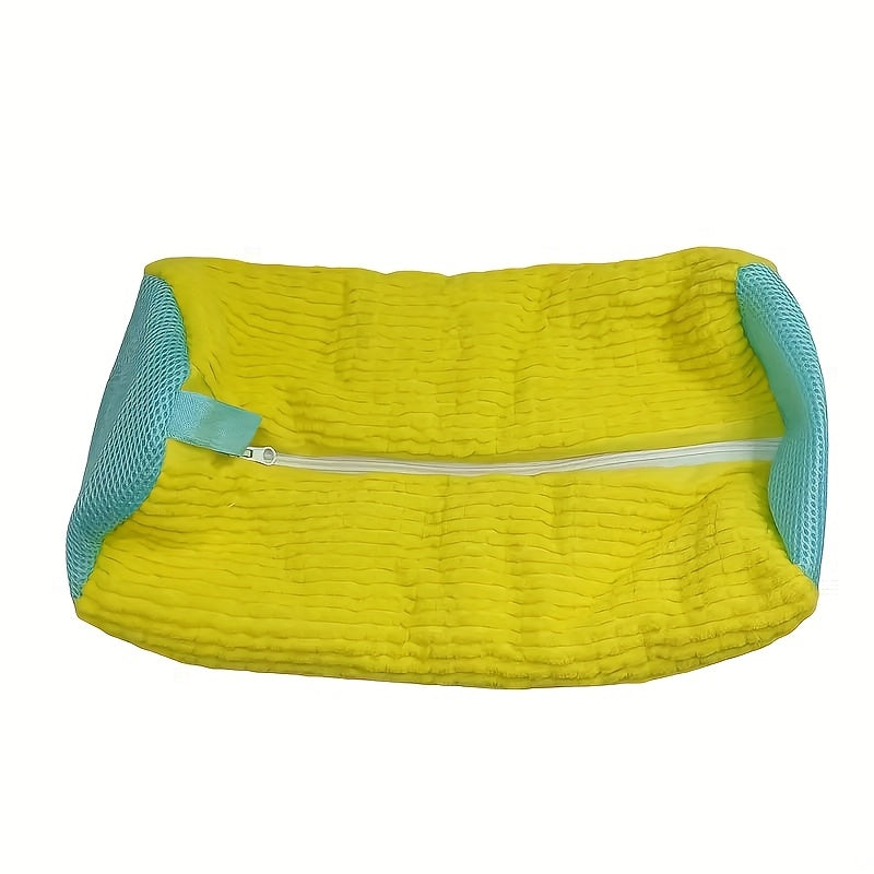 Yellow Washing Machine Shoe Bag Polyester Protective Laundry Bag for Sneakers