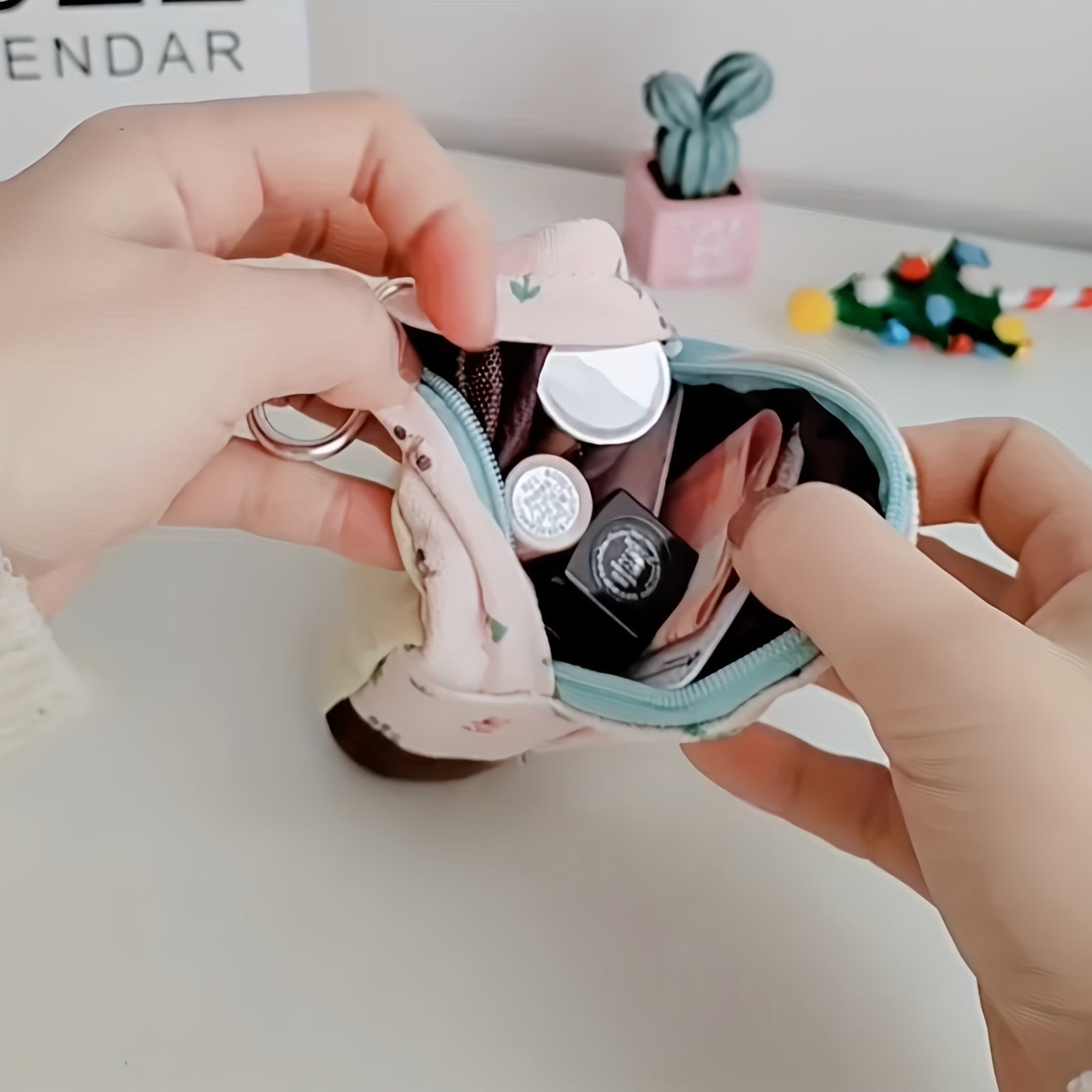 Mini Backpack Key Chain Wallet Small Purse for Keys and Coins