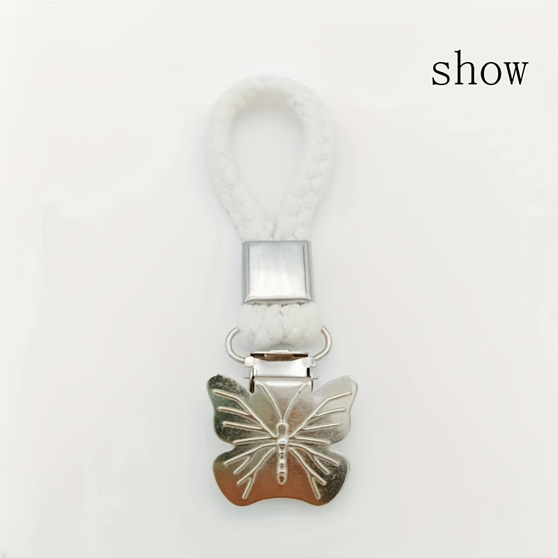 2 ta Kelebek naqshli hammom sochiq kliplari to'plami, ko'p maqsadli to'qilgan metall halqa kliplari, oshxona yoki hammom uchun yoqimli va amaliy saqlash kliplari, uy va oshxona uchun zaruriy ta'minotlar