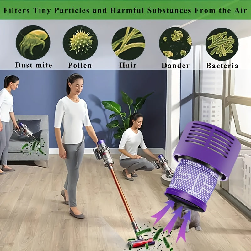 2-Piece HEPA Filters for V10 Series Vacuum Cleaners, High-Efficiency Replacement