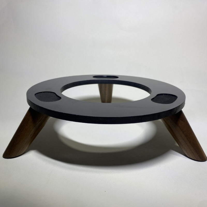 Glass Base for Crystal 4 Generation with Wooden Desktop Shock Absorbing Bracket