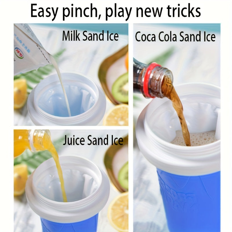 Portable Manual Smoothie Maker No Electricity Needed Quick Freezing Summer Drink Blender