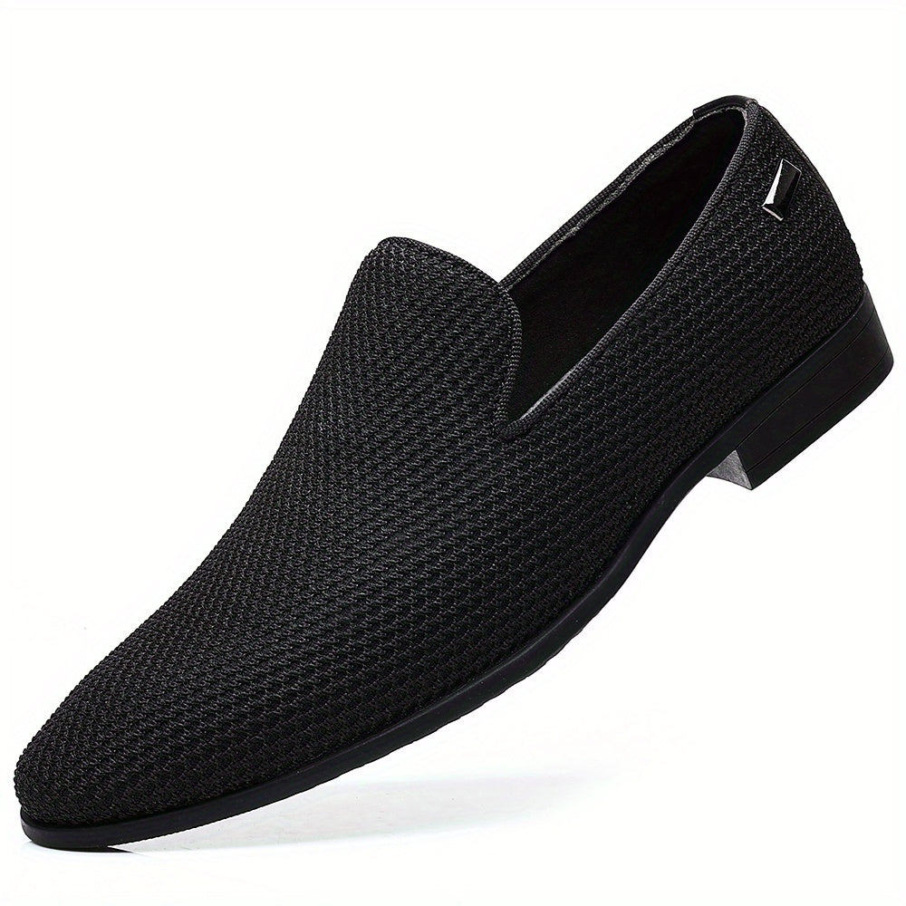 Men's Slip-On Loafers Casual Solid Color Rubber Sole Comfortable Shoes for Fall Spring Summer Winter