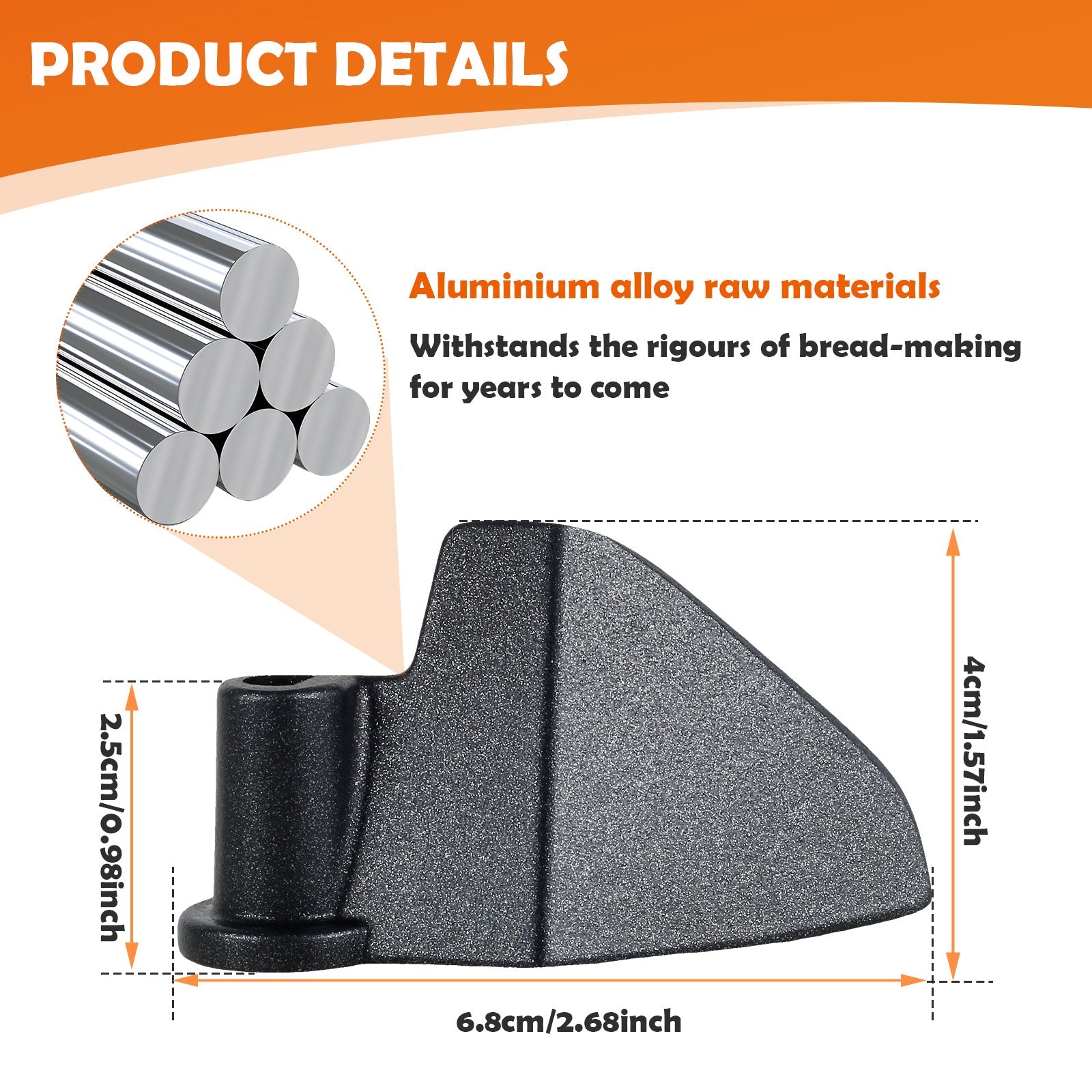 Cuisinart CBK-110 uchun 4 ta yopishmaydigan alyuminiy non pishirish mashinasining xamir qilish paddlari to'plami