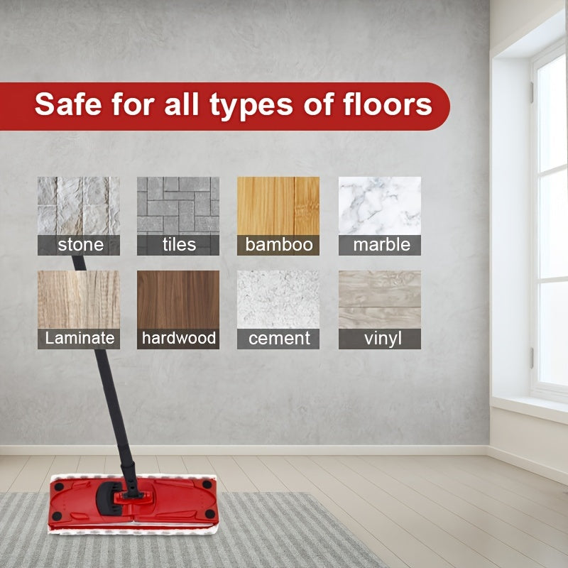 Replacement Microfiber Flat Mop Head with Cloth for Floor Cleaning