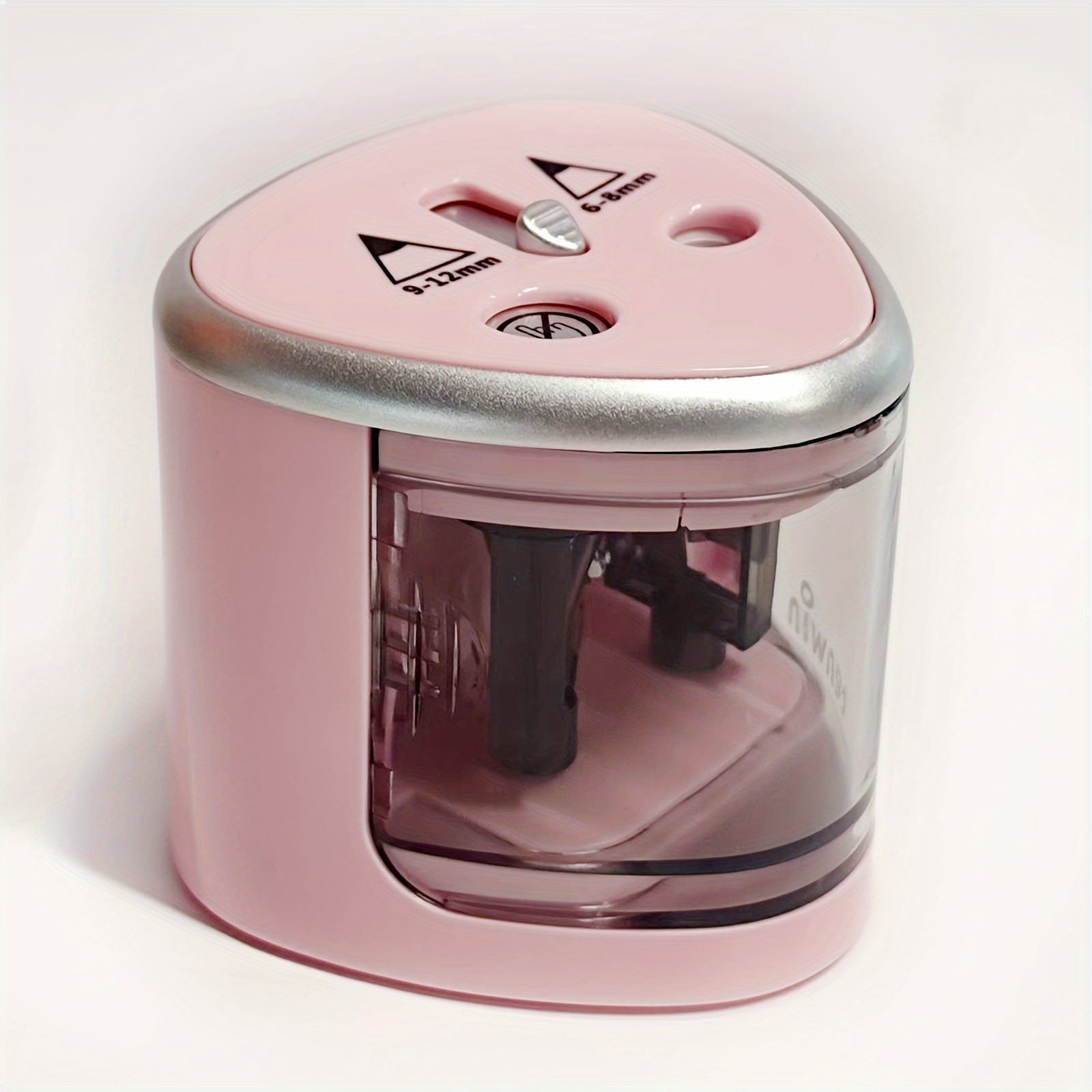 Electric Dual-Hole Pencil Sharpener for Students with Powerful Semi-Automatic Design