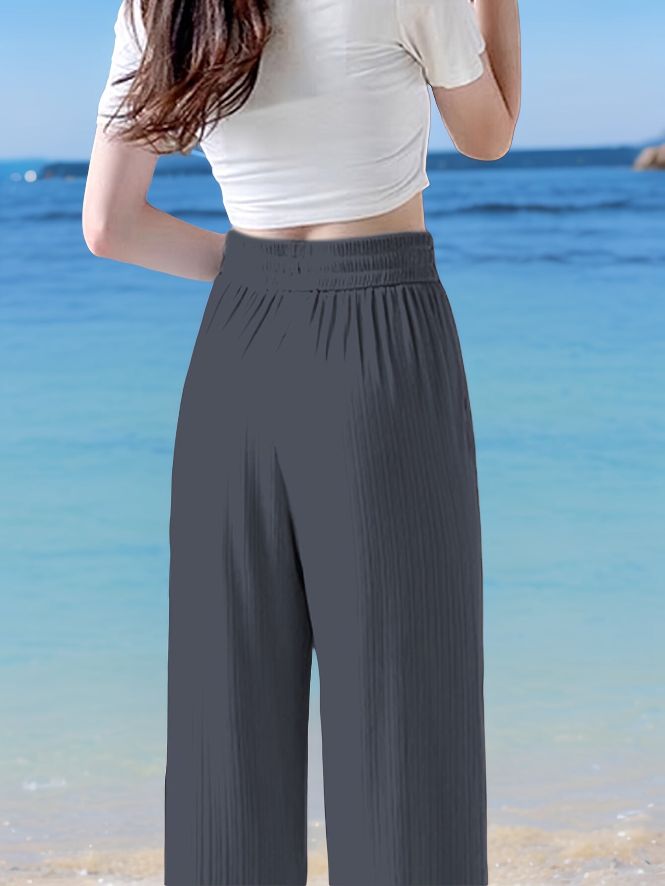 Шорты для женщин больших размеров с эластичным поясом, расширенные, легкие, летние