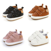 Baby Shoes for First Walkers Non-Slip Crib Shoes for Infants Spring Summer Lightweight PU Rubber Sole