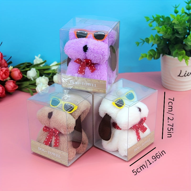 Cute Puppy Towels for Bridesmaids Birthday Holiday Celebration Gifts Packaged
