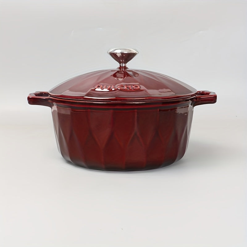 Enamelled Cast Iron Pot 78oz 138oz 169oz Non-Stick for Rice Sauces Induction
