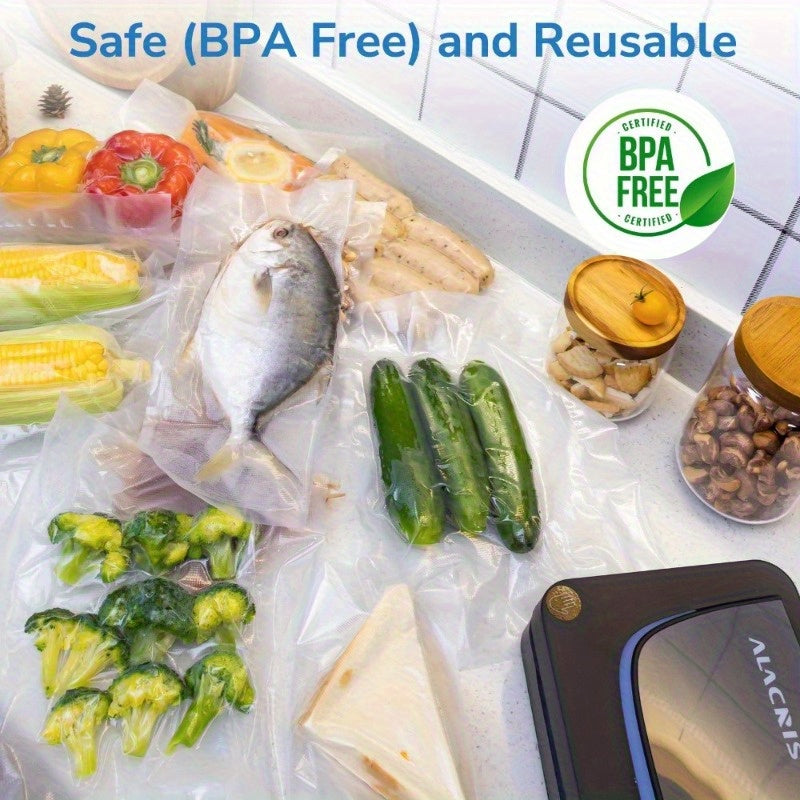 5 Rolls of 30x500cm Vacuum Seal Bags for Food Storage and Meal Prep BPA-Free Heavy Duty