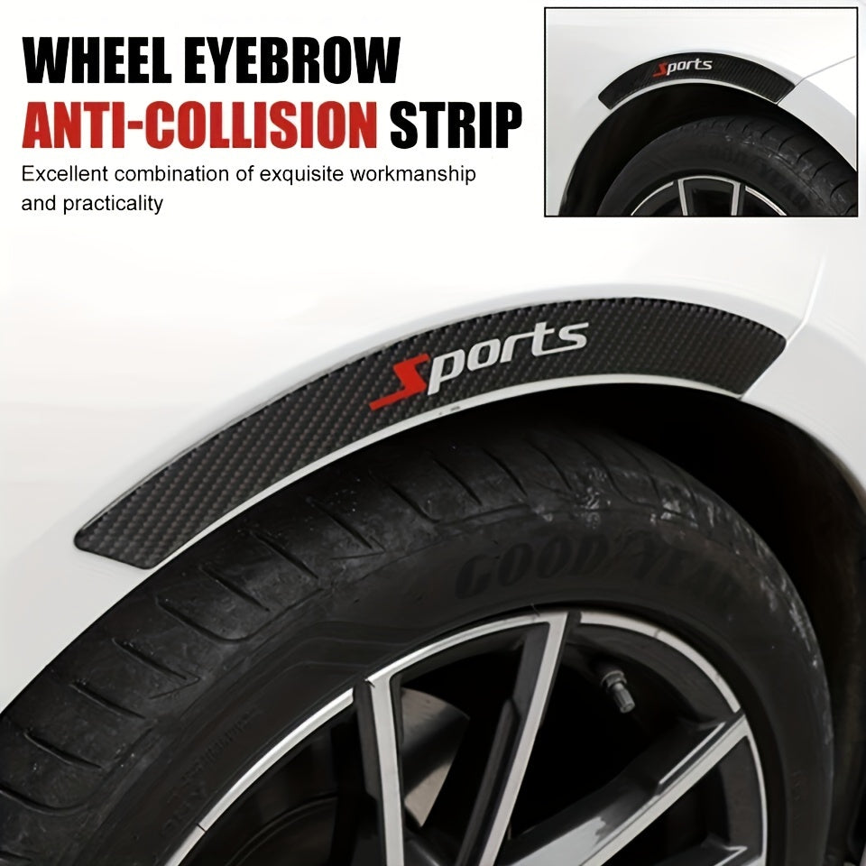 Универсальный комплект накладок на крылья из углеродного волокна, устойчивых к царапинам, для защиты колесных арок