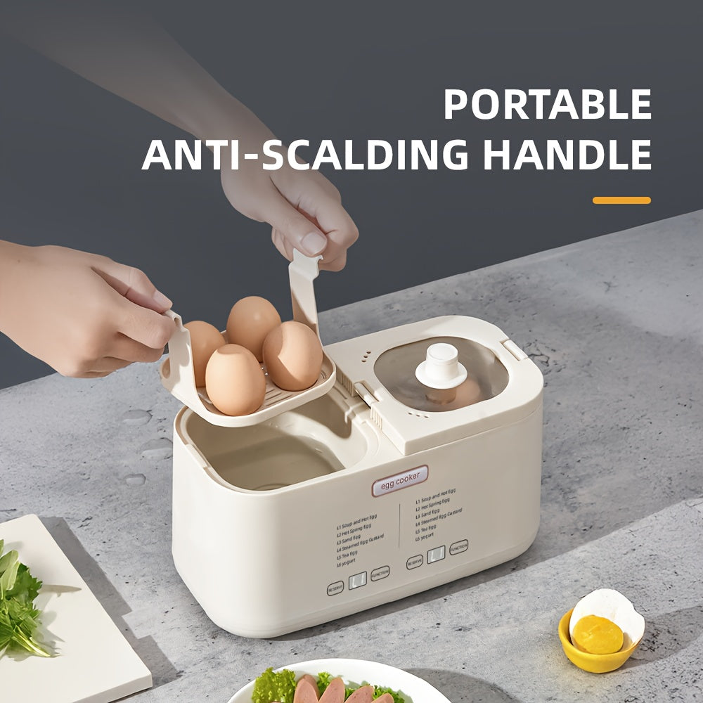 Calentador de huevos de estándar europeo con apagado automático, función de temporizador, cuenco de acero inoxidable