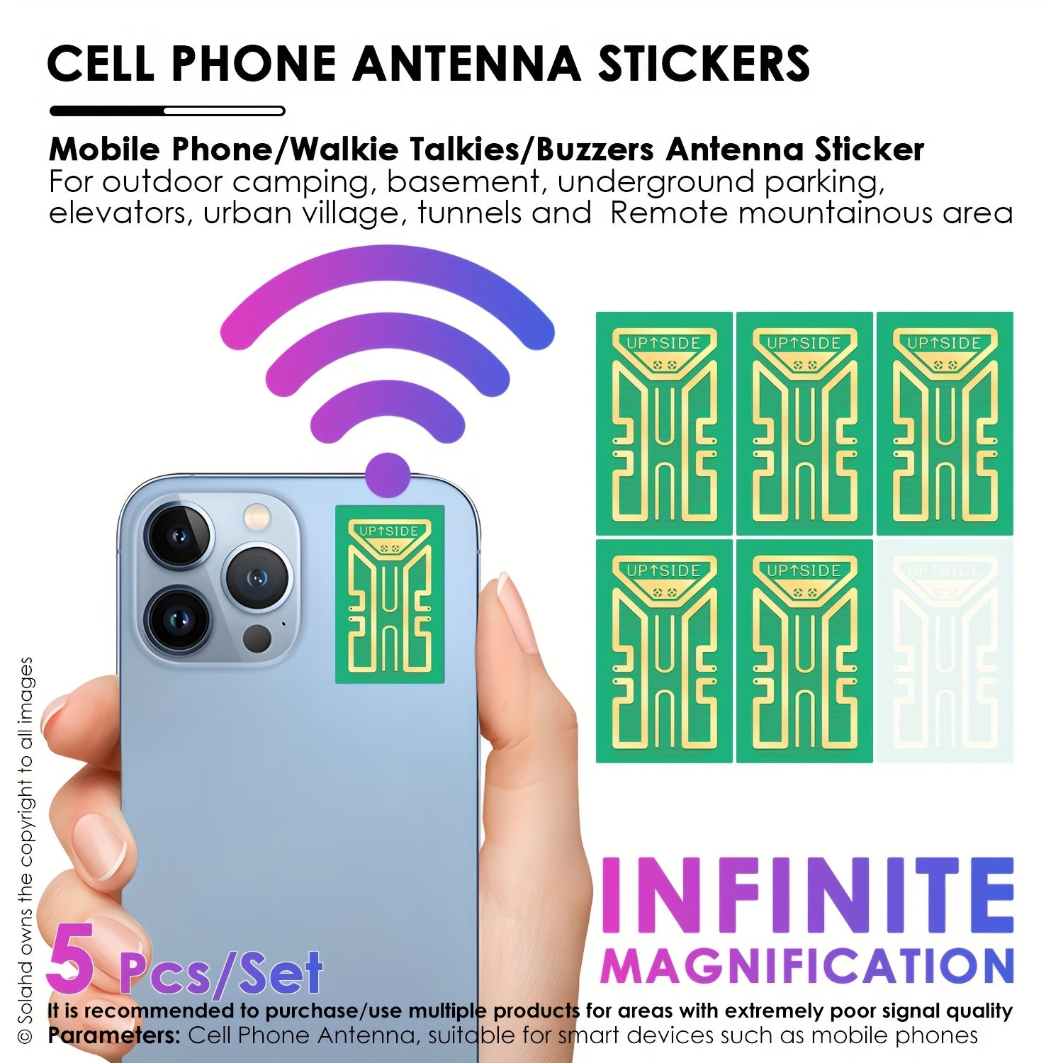 Легкие медные наклейки-антенны для портативных устройств и беспроводных гаджетов