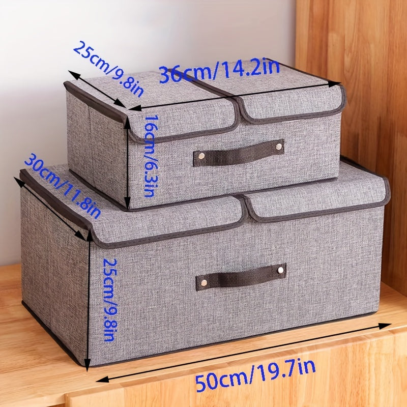 Caja de almacenamiento con tapa para organizar ropa, juguetes y artículos del hogar