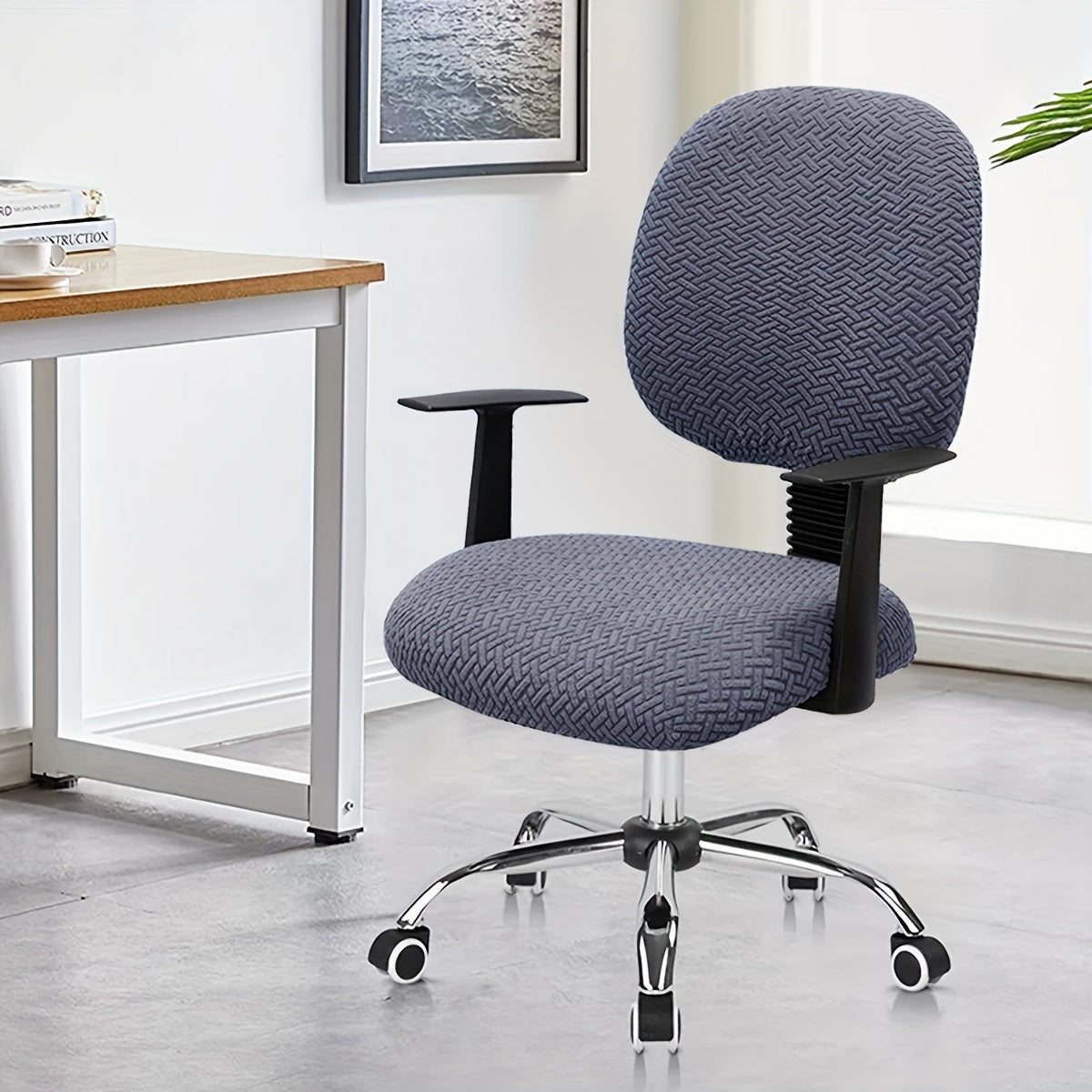 2-Piece Office Chair Slipcover Set for Living Room and Home Office Protection