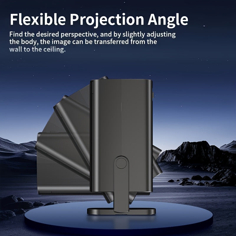 Uy kinoteatri uchun portativ qora smart HD proyektor 1080P USB-ni qo'llab-quvvatlaydi