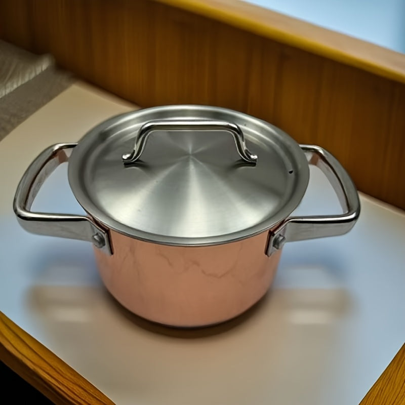 Induksion pechlar uchun mis qoplamali ko‘p funksiyali zanglamaydigan po‘latdan yasalgan sous panni