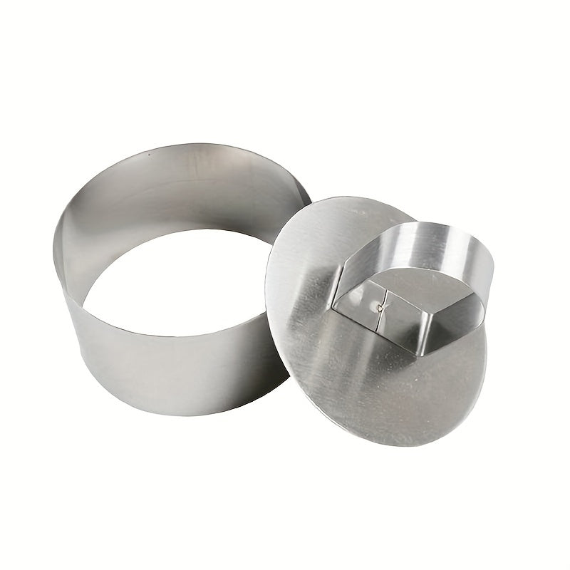 8cm Stainless Steel Adjustable Mousse Ring for Cakes, Cupcakes, Salads