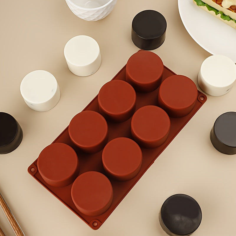 Silicone Mousse Cake Mold 6 8 12 Cavity Round Jelly Pudding Egg Tart Baking Tool