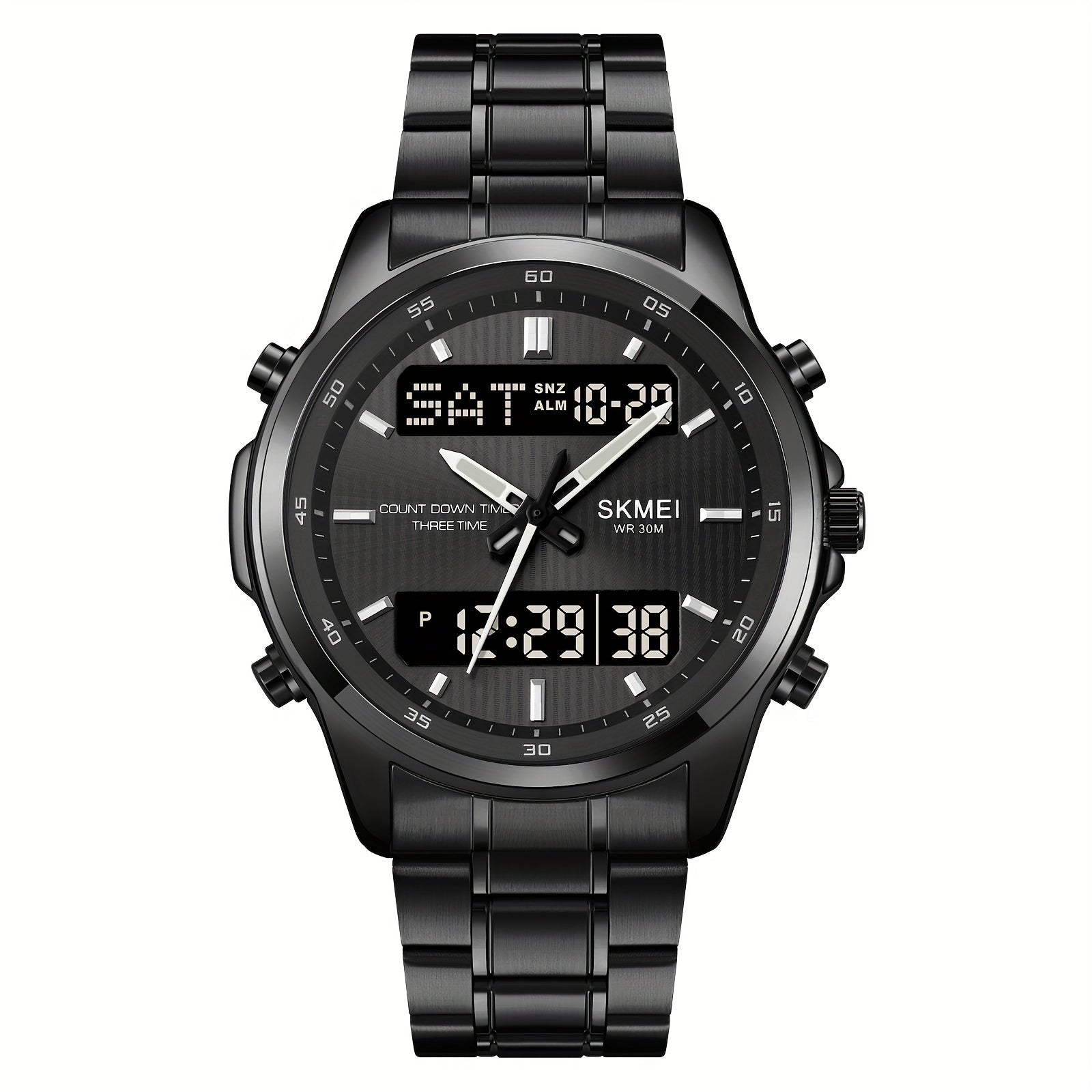 Men's Sports Smartwatch with Double Display Chronograph Luminous Alarm