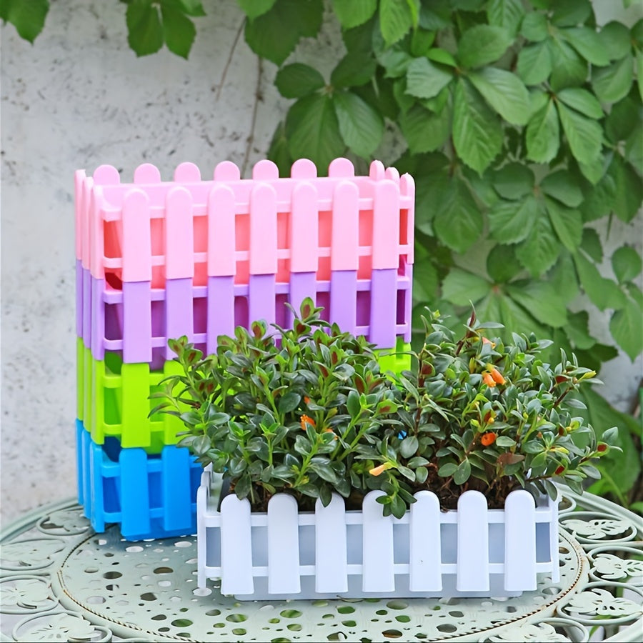 Large Rectangular Plastic Garden Planter for Vegetables and Flowers Balcony Home Garden