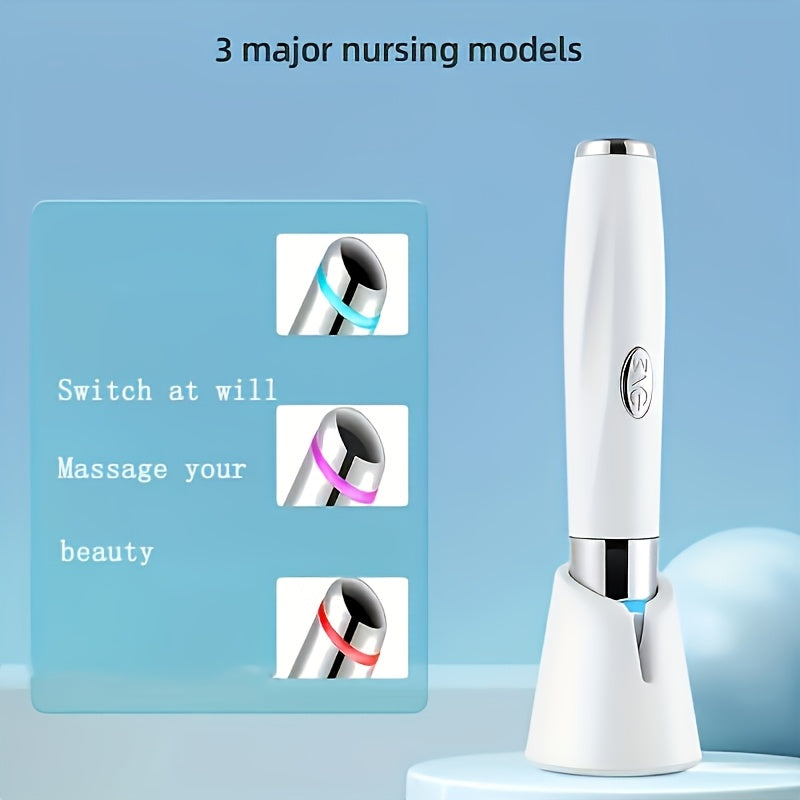 Portable Electric Heated Eye Massager with USB Rechargeable Lithium Battery for Face and Eye Relaxation