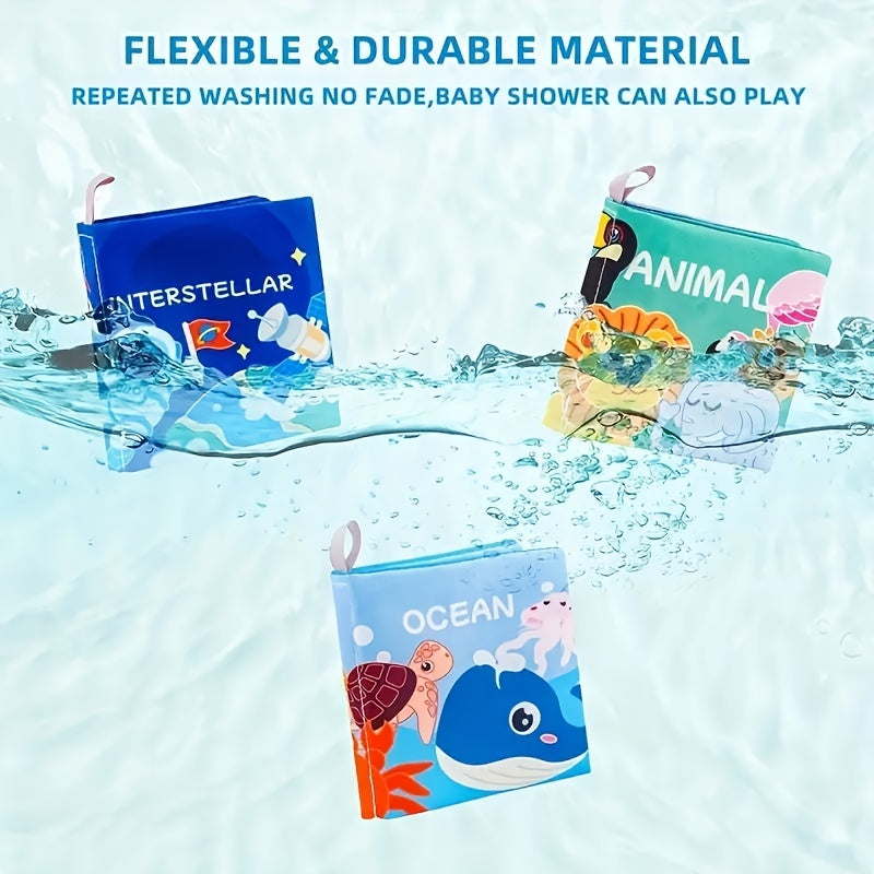 6-частная книга-головоломка для раннего обучения младенцев из ткани с шуршащими звуками, прочная книга для когнитивного развития младенцев, включает темы океана, еды, животных, космоса, динозавров, транспорта - идеальный подарок на праздник