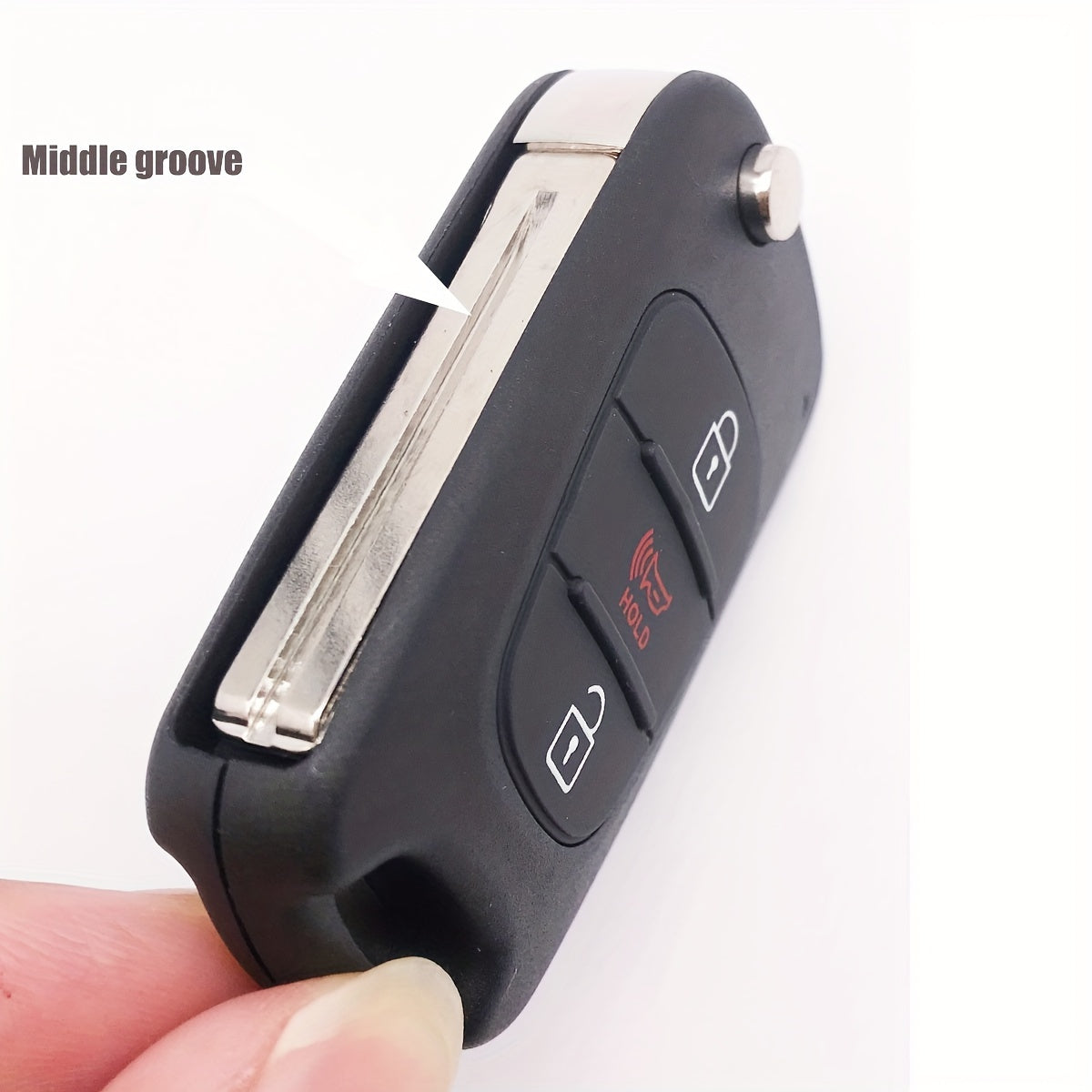 Universal 3-Button Flip Folding Key Fob Cover for Car Key Shell